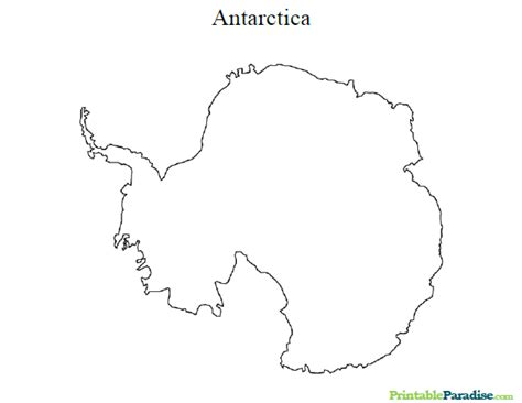 Printable Map of Antarctica - Continent Map