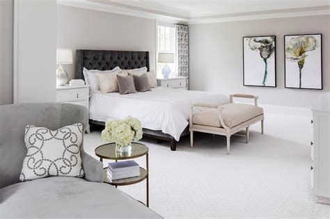 Gray on Gray Bedroom Design - Transitional - Bedroom - Benjamin Moore Balboa Mist