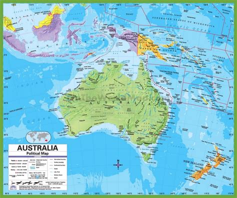 Political map of Australia