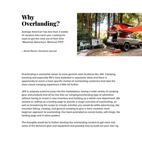 JAX Overlanding Campaing on Behance