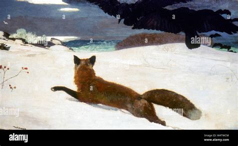 Winslow Homer, painting, The Fox Hunt, 1893 Stock Photo - Alamy