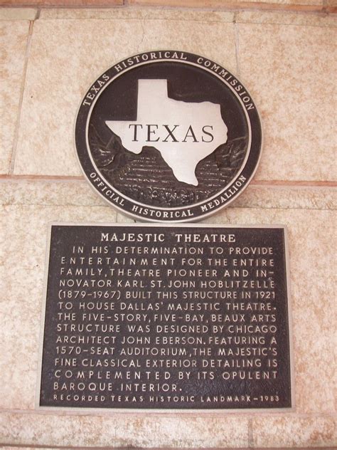 Majestic Theatre - TEXAS HISTORICAL MARKERS