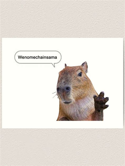 "Capybara OK I pull up Funny Meme Poster: wenomechainsama tumajarbisaun" Art Print for Sale by ...