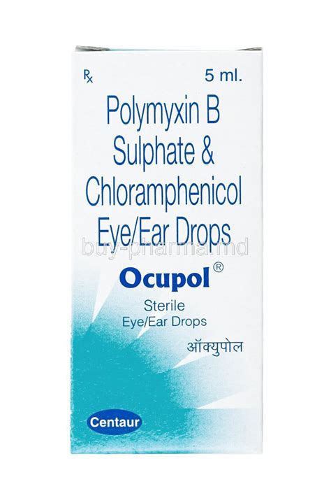 Buy Ocupol Eye/ear Drop, Polymyxin B/ Chloramphenicol Online - buy-pharma.md