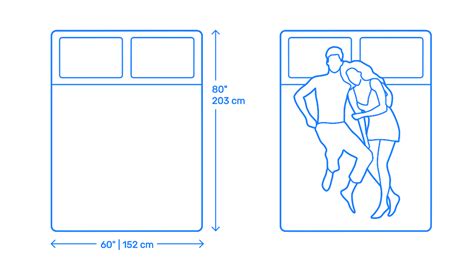 Queen Bed Dimensions & Drawings | Dimensions.com