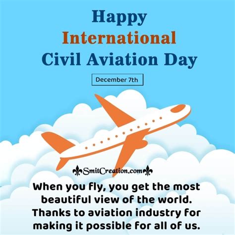 Happy International Civil Aviation Day Quotes - SmitCreation.com