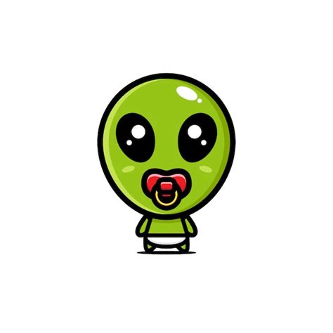 Premium Vector | Cute alien baby