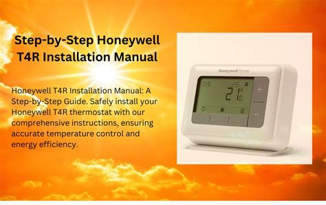 Honeywell T4R wireless programmable Thermostat User Manual