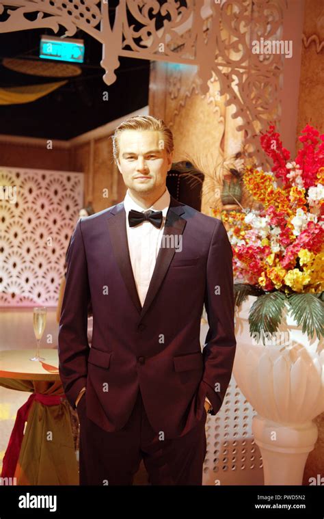 Wax figure of Hollywood actor Leonardo DiCaprio at Madame Tussauds museum in Delhi Stock Photo ...