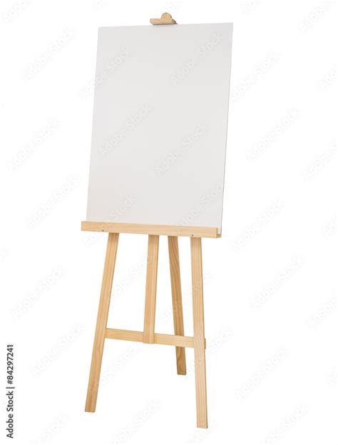 Painting stand wooden easel with blank canvas poster sign board Stock Photo | Adobe Stock