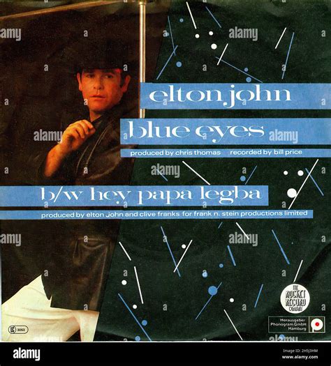 Vintage single record cover - John, Elton - Blue Eyes - D - 1982 Stock Photo - Alamy