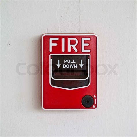 Fire alarm pull box | Stock Photo | Colourbox