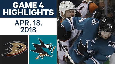 NHL Highlights | Ducks vs. Sharks, Game 4 - Apr. 18, 2018 - YouTube