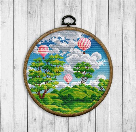 Nature Cross Stitch Pattern Modern Cross Stitch Pattern | Etsy