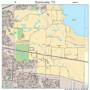 Amazon.com: Large Street & Road Map of Sunnyvale, Texas TX - Printed ...