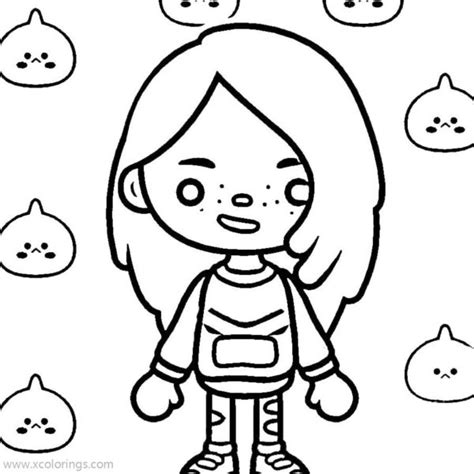 Toca Boca Coloring Pages Boy is Painting - XColorings.com