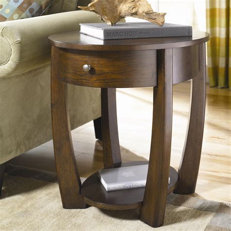 round side table with drawer and shelf - Becki Tatum