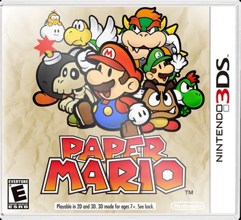 Paper Mario 3D Nintendo 3DS Box Art Cover by BioHazard