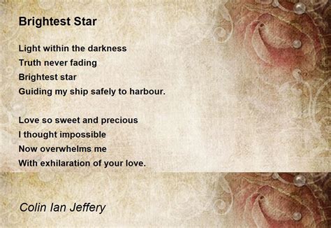 Brightest Star - Brightest Star Poem by Colin Ian Jeffery