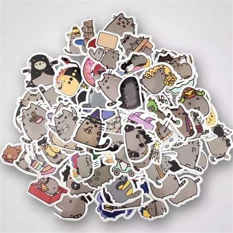 Pusheen cat stickers (100 pcs) Great for cars,... - Depop