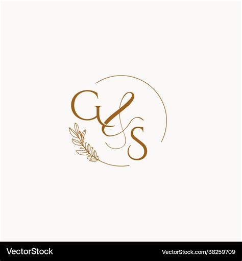 Gs initial wedding monogram logo Royalty Free Vector Image