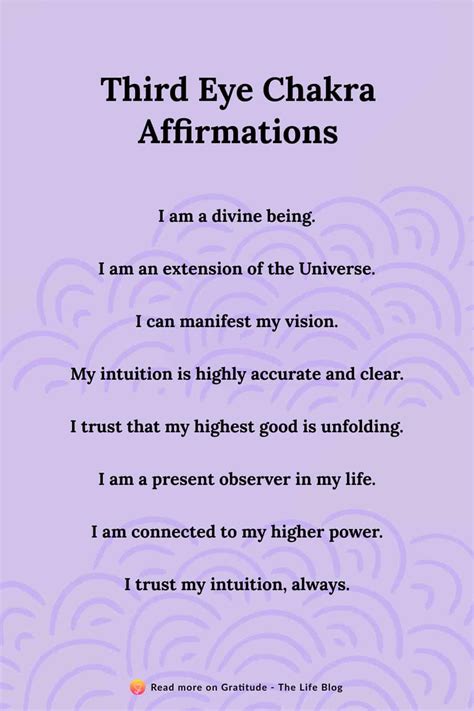 100 Third Eye Chakra Affirmations for Strong Intuition