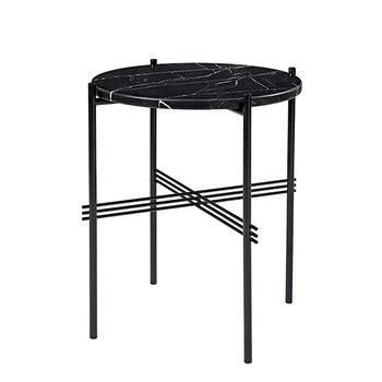 GUBI TS coffee table, 40 cm, black - black marble | Finnish Design Shop