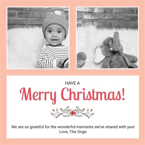 Merry Christmas Card to Family Template | PosterMyWall