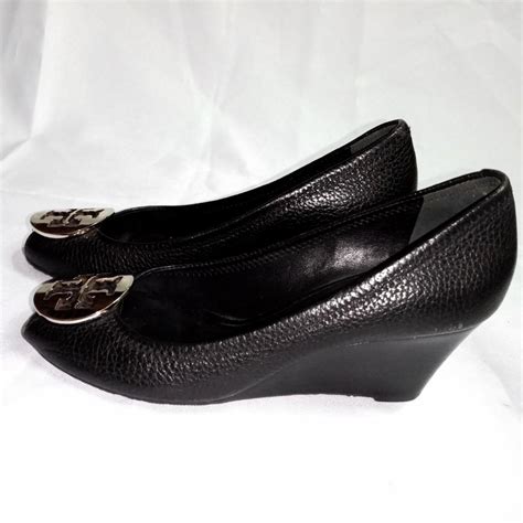 Tory Burch Leather Black Heels (Authentic), Women's Fashion, Footwear ...