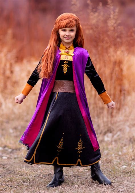 Frozen 2 Anna Girls Deluxe Costume | Princess Costumes for Girls