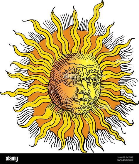 Medieval sun illustration hi-res stock photography and images - Alamy
