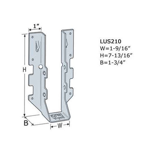 Simpson Strong Tie LUS210SS 316L Stainless Steel Double Shear Joist Hangers