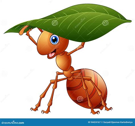 Ants Carrying Leaves Drawing