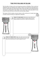 The Five Pillars Of Islam Worksheet