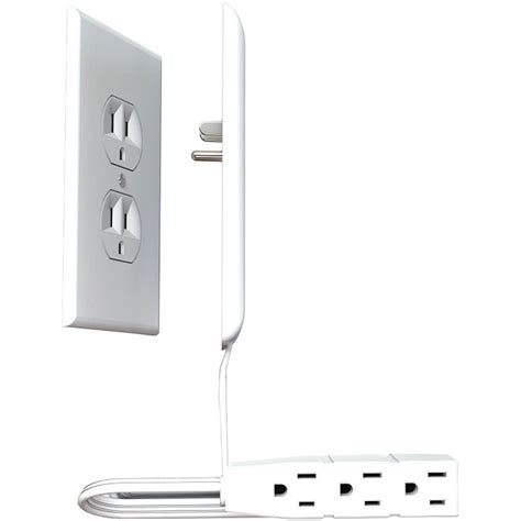 Best Buy: Sleek Socket 3' 3-Outlet Extension Power Cord with Wall Outlet Cover White 3-M-STD-W