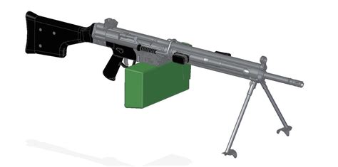 HK21E machine gun 3D model | CGTrader