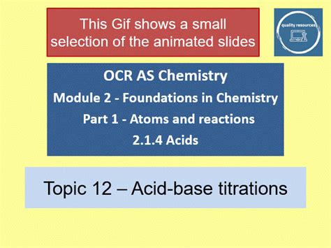 Acid-base titrations OCR AS Chemistry | Teaching Resources