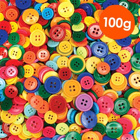 Craft Buttons - 100g Pack | Buttons | CleverPatch - Art & Craft Supplies