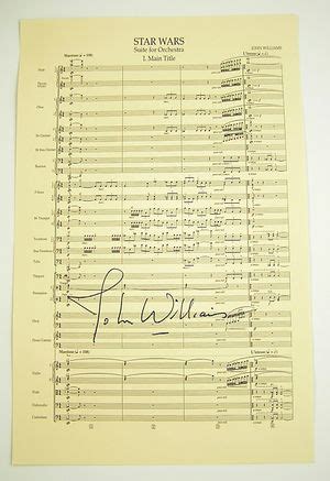 Star Wars Music Score Autographed By Composer John Williams | Star wars music, Music score ...