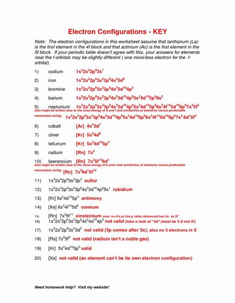 50 Valence Electrons Worksheet Answers in 2020 (With images) | Electron configuration, Practices ...