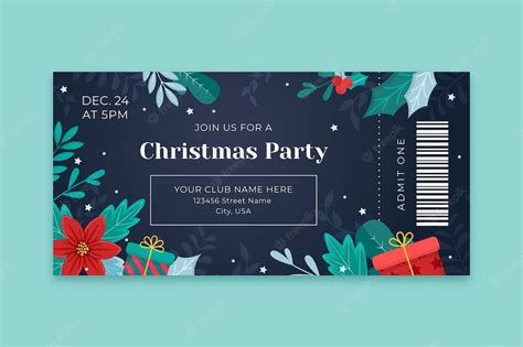 Editable Christmas Party Ticket Template Templates 2 - vrogue.co