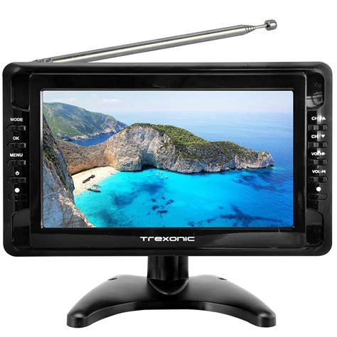 10” LCD PORTABLE RECHARGEABLE BATTERY AC/DC 12V CAR TRUCK RV BOAT TV ...