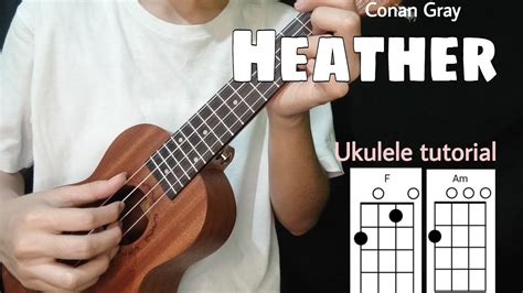 Conan Gray - Heather Ukulele tutorial (EASY CHORDS) - YouTube