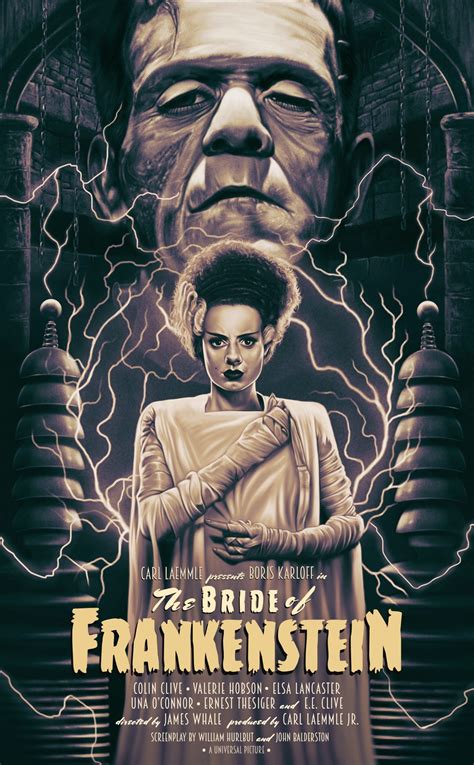 The Bride Of Frankenstein | Poster By Nickchargeart | Classic horror movies posters, Bride of ...