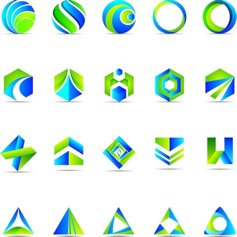 Premium Vector | Business blue and green logo