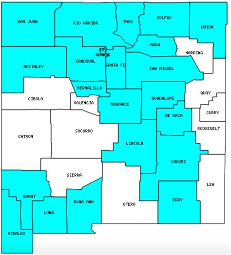 New Mexico Counties Visited (with map, highpoint, capitol and facts)