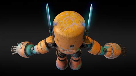 3D Post Apocalyptic Sci-Fi Robot - Game Ready Character model - TurboSquid 1742760