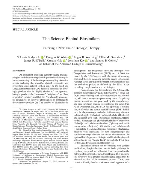 (PDF) ACR White Paper The Science Behind Biosimilars - Entering a New ...