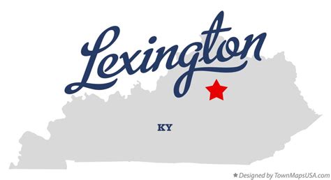 Map of Lexington, KY, Kentucky