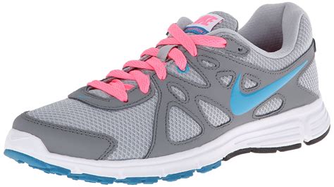 Nike - Women's Nike Revolution 2 Running Shoe Grey/Pink/Turquoise Size 554900 006 - Walmart.com ...